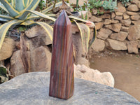 Polished Banded Tiger Iron Tower x 1 From Northern Cape, South Africa