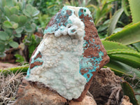 Natural Hemimorphite with Chrysocolla and Stalagmites x 2 From Congo