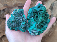 Natural Dioptase with Malachite and Shattuckite Specimens x 4 From Congo