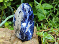 Polished Sodalite Standing Free Forms x 3 From Kunene River, Namibia