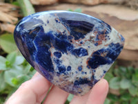 Polished Sodalite Standing Free Forms x 3 From Kunene River, Namibia