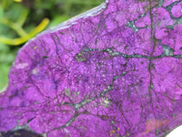Polished Purpurite Coated with Resin On One Side x 2 From Erongo, Namibia