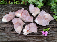 Natural Amethyst Spirit Quartz Clusters x 6 From Boekenhouthoek, South Africa