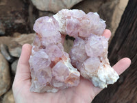 Natural Amethyst Spirit Quartz Clusters x 6 From Boekenhouthoek, South Africa