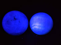 Polished Fluorescent Green Fluorite Spheres x 4 From Madagascar