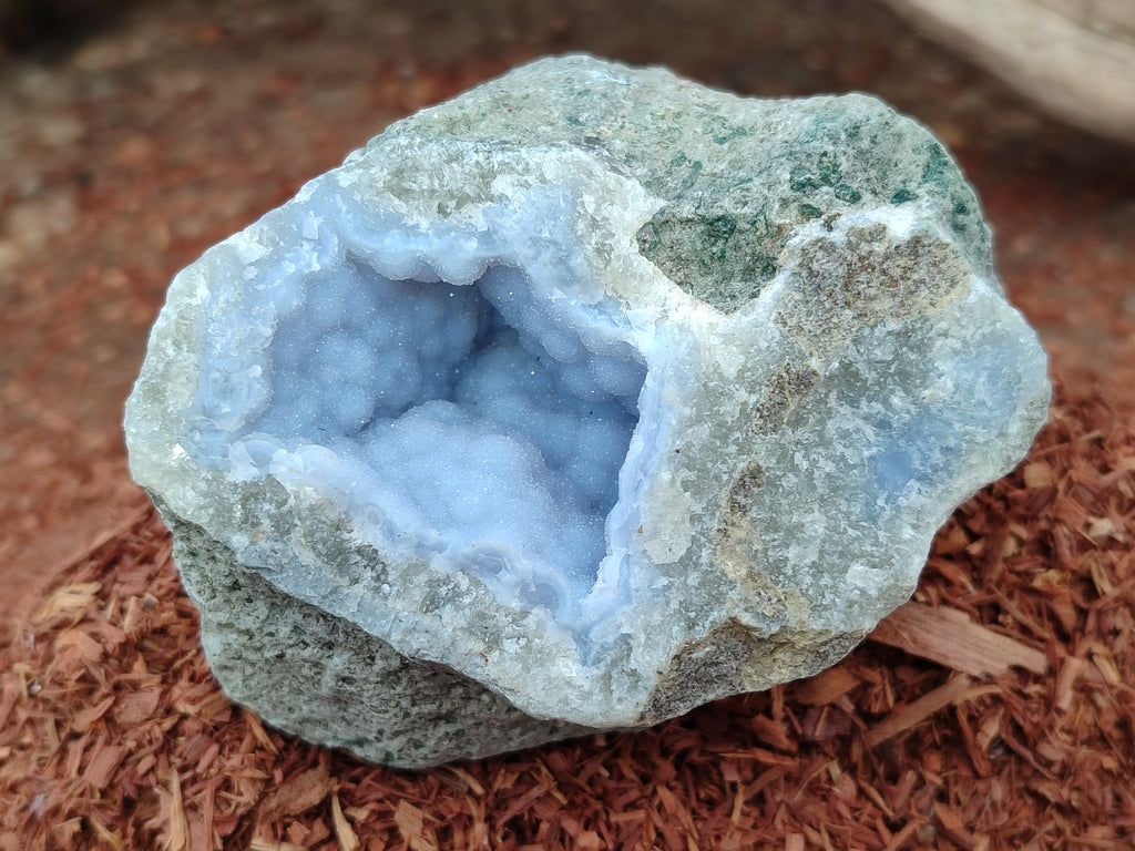 Natural Blue Lace Agate Geode Specimens x 12 From Nsanje, Malawi - Toprock Gemstones and Minerals 