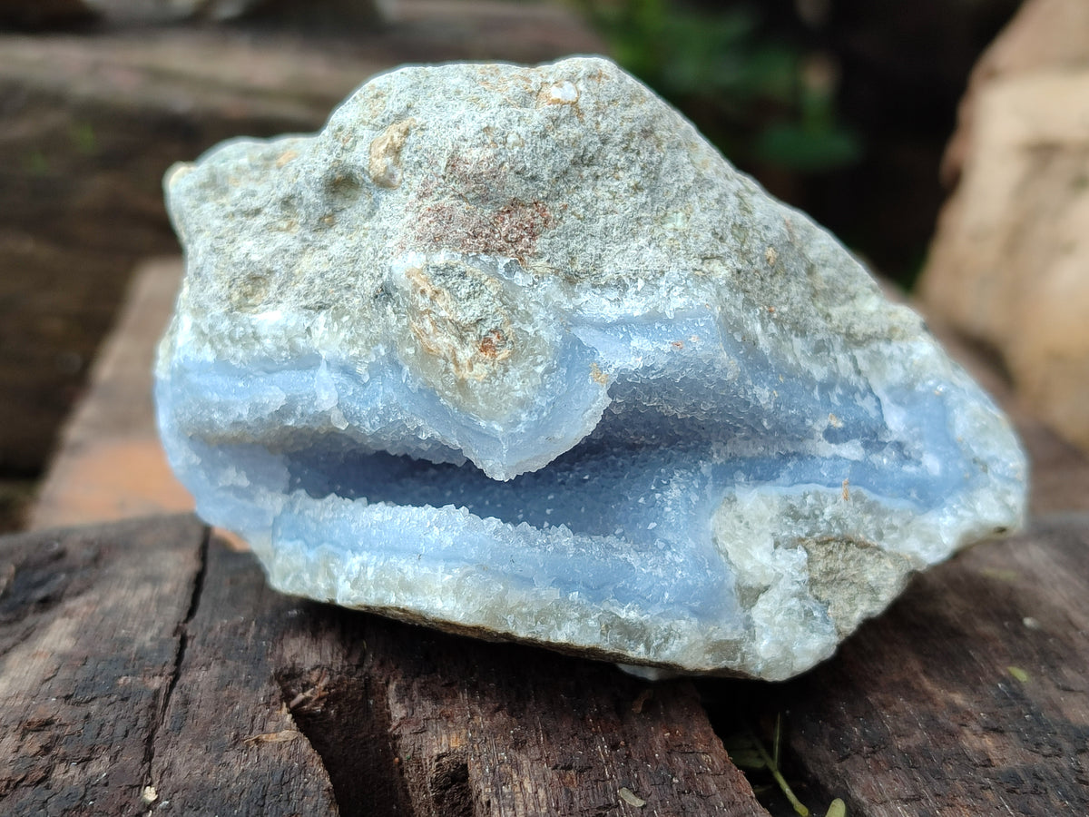 Natural Blue Lace Agate Geode Specimens x 12 From Nsanje, Malawi - Toprock Gemstones and Minerals 