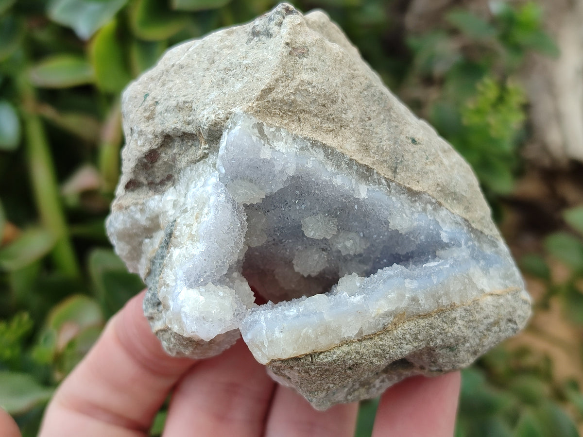 Natural Blue Lace Agate Geode Specimens x 12 From Nsanje, Malawi - Toprock Gemstones and Minerals 