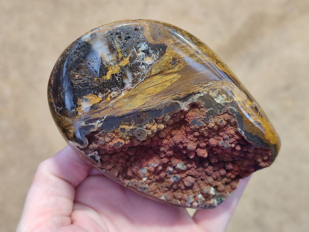 Polished Neolite Standing Free Forms x 3 From Prieska, South Africa - Toprock Gemstones and Minerals 