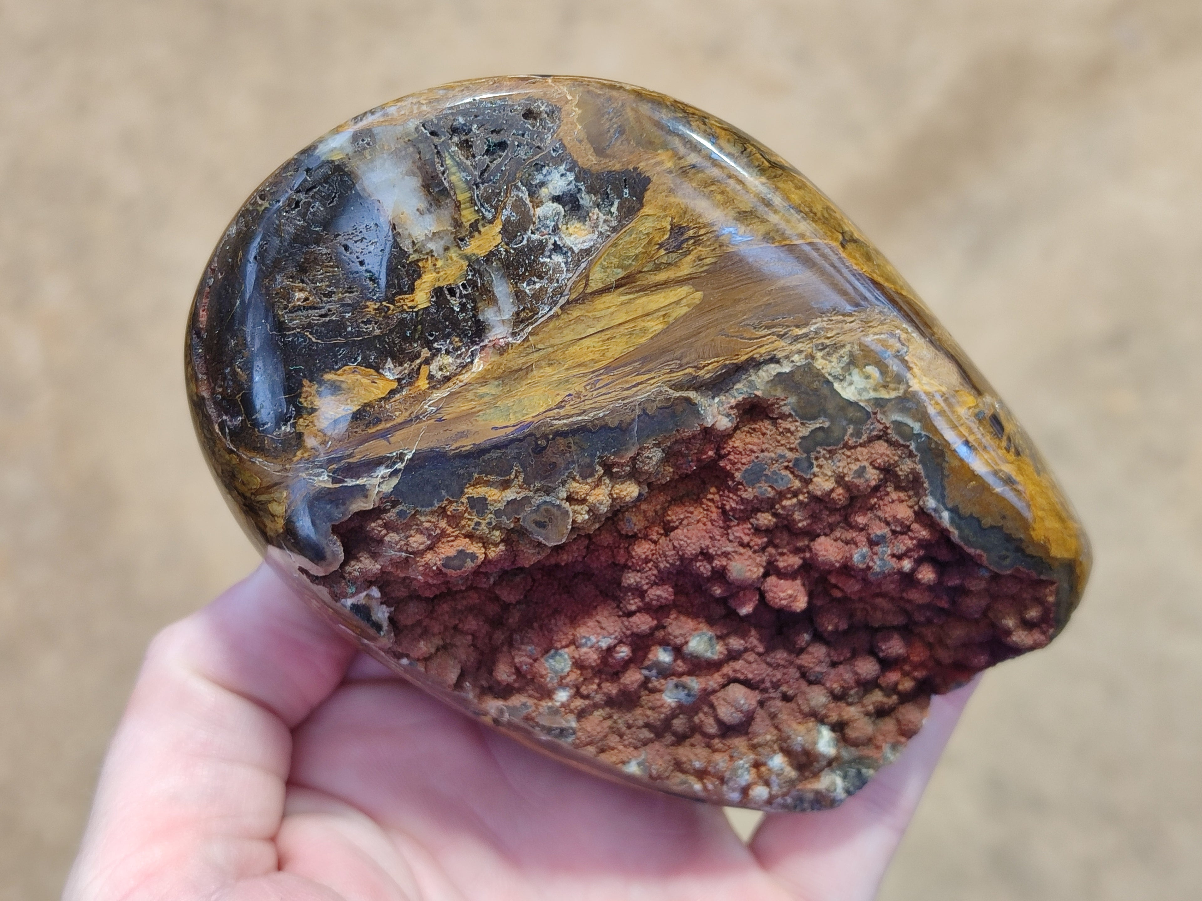 Polished Neolite Standing Free Forms x 3 From Prieska, South Africa - Toprock Gemstones and Minerals 