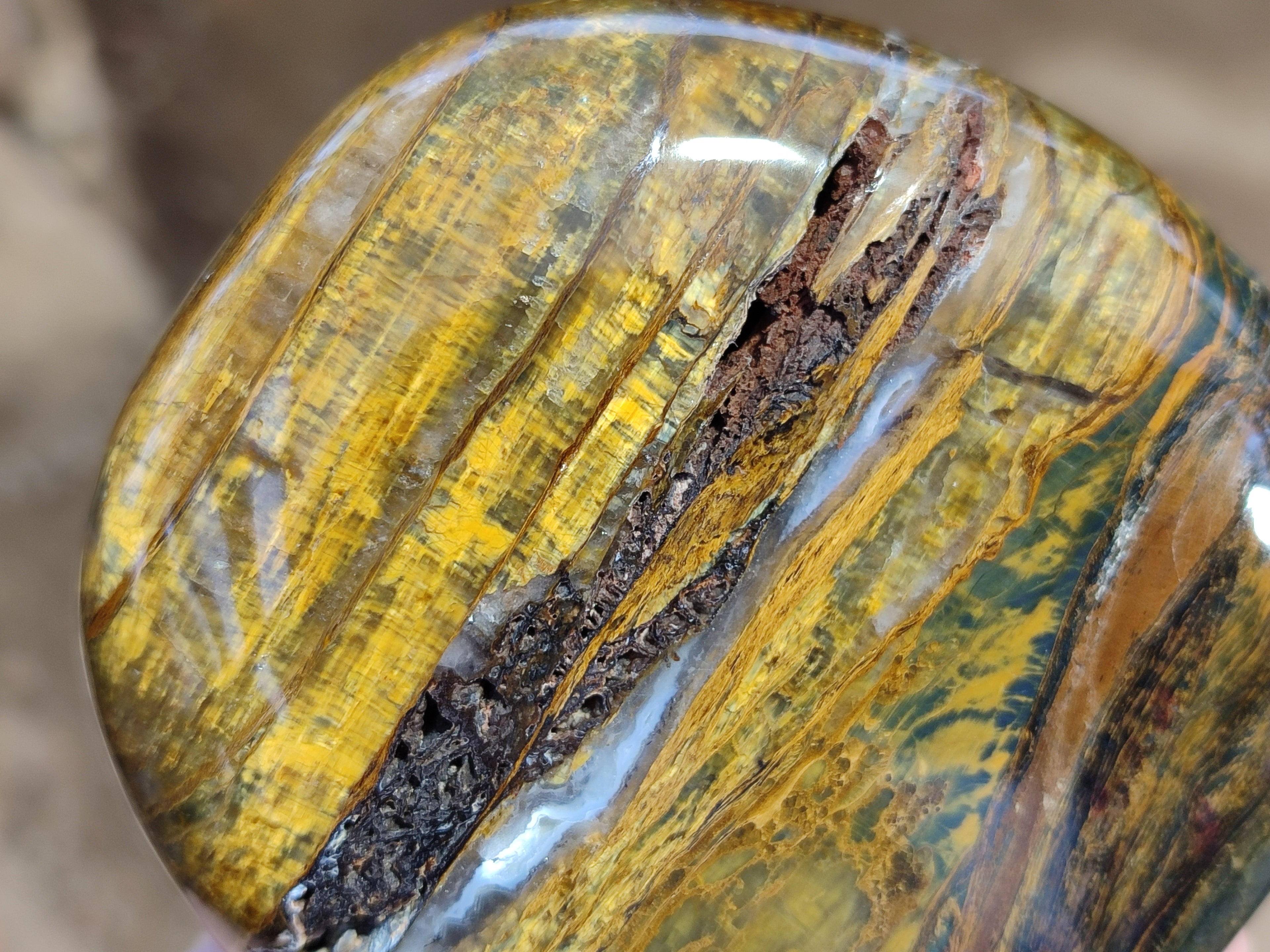 Polished Neolite Standing Free Forms x 3 From Prieska, South Africa - Toprock Gemstones and Minerals 