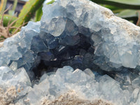 Natural Large Celestite Geode Specimen with Super Blue Central Crystal x 1 From Sakoany, Madagascar