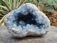 Natural Large Celestite Geode Specimen with Super Blue Central Crystal x 1 From Sakoany, Madagascar