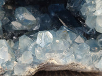 Natural Large Celestite Geode Specimen with Super Blue Central Crystal x 1 From Sakoany, Madagascar