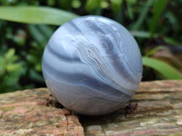 Polished Banded Agate Spheres x 6 From Madagascar