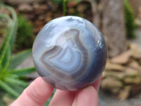 Polished Banded Agate Spheres x 6 From Madagascar