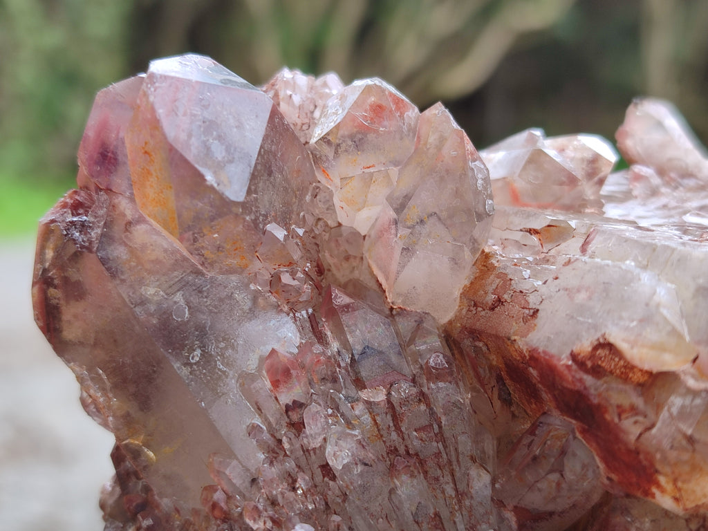 Natural Red Hematoid Quartz Clusters x 4 From Karoi, Zimbabwe - Toprock Gemstones and Minerals 