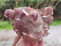 Natural Red Hematoid Quartz Clusters x 4 From Karoi, Zimbabwe