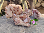 Natural Red Hematoid Quartz Clusters x 4 From Karoi, Zimbabwe - Toprock Gemstones and Minerals 