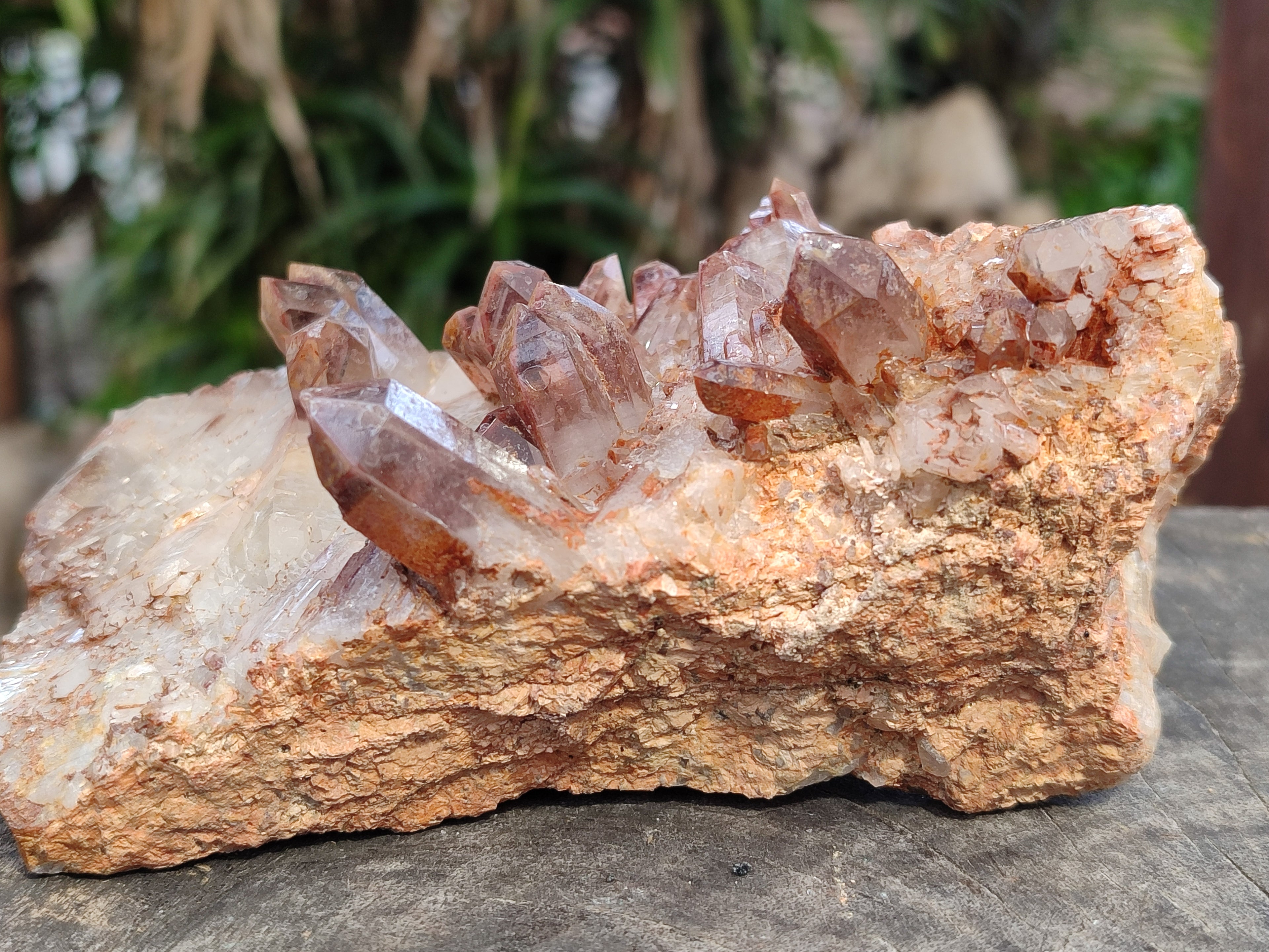 Natural Red Hematoid Quartz Clusters x 4 From Karoi, Zimbabwe - Toprock Gemstones and Minerals 