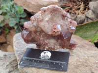 Natural Red Hematoid Quartz Clusters x 4 From Karoi, Zimbabwe