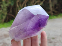 Polished Window Amethyst Quartz Crystals x 2 From Akansobe, Madagascar