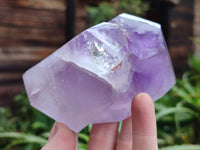 Polished Window Amethyst Quartz Crystals x 2 From Akansobe, Madagascar