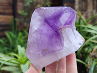 Polished Window Amethyst Quartz Crystals x 2 From Akansobe, Madagascar