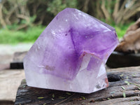 Polished Window Amethyst Quartz Crystals x 2 From Akansobe, Madagascar