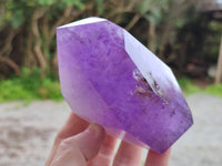 Polished Window Amethyst Quartz Crystals x 2 From Akansobe, Madagascar