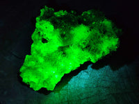 Natural Fluorescent Opal Hyalite with Schorl Tourmaline Specimens x 2 From Erongo, Namibia