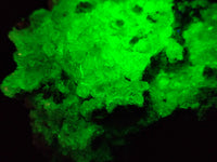 Natural Fluorescent Opal Hyalite with Schorl Tourmaline Specimens x 2 From Erongo, Namibia