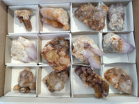 Natural Amethyst Spirit Quartz Clusters x 12 From Boekenhouthoek, South Africa