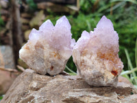 Natural Amethyst Spirit Quartz Clusters x 12 From Boekenhouthoek, South Africa