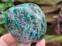 Polished Emerald Mica In Matrix Standing Free Forms x 6 From Mutoko, Zimbabwe