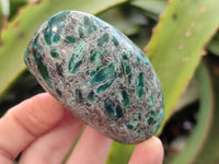 Polished Emerald Mica In Matrix Standing Free Forms x 6 From Mutoko, Zimbabwe