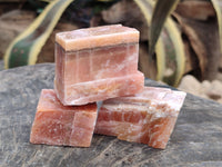 Natural Sunset Orange Rhombohedron Calcite Specimens x 24 From Spitzkop, Namibia