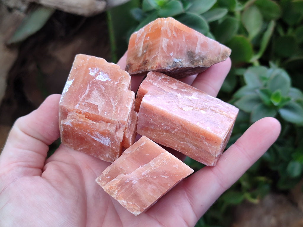 Natural Sunset Orange Rhombohedron Calcite Specimens x 24 From Spitzkop, Namibia - Toprock Gemstones and Minerals 