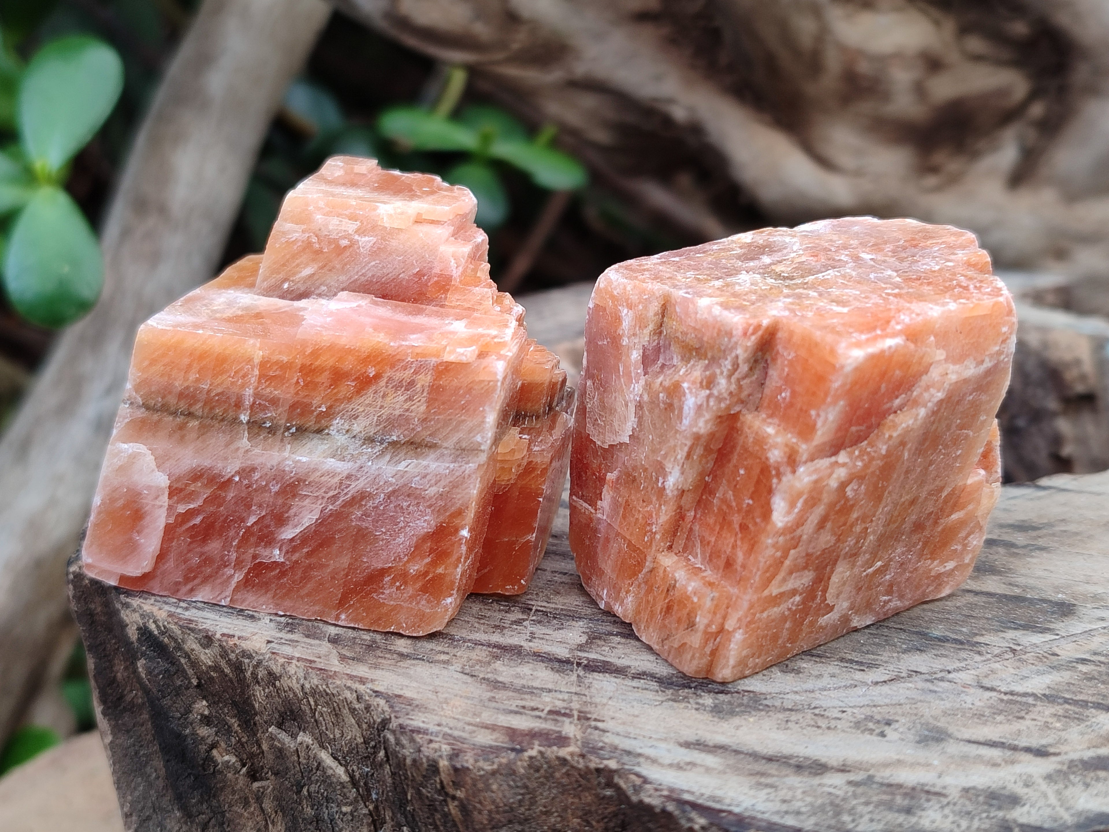 Natural Sunset Orange Rhombohedron Calcite Specimens x 24 From Spitzkop, Namibia - Toprock Gemstones and Minerals 