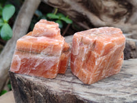 Natural Sunset Orange Rhombohedron Calcite Specimens x 24 From Spitzkop, Namibia