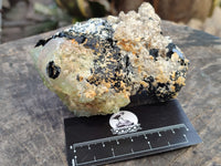 Natural Schorl Black Tourmaline Floater Crystal with Feldspar and Hyalite x 1 From Erongo, Namibia