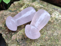 Polished AA Grade Rose Quartz Mushrooms x 20 From Ambatondrazaka, Madagascar