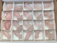 Polished AA Grade Rose Quartz Mushrooms x 20 From Ambatondrazaka, Madagascar