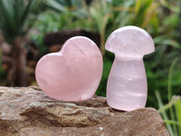 Polished AA Grade Rose Quartz Mushrooms x 20 From Ambatondrazaka, Madagascar