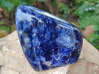 Polished Sodalite Standing Free Forms x 3 From Kunene River, Namibia