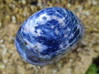Polished Sodalite Standing Free Forms x 3 From Kunene River, Namibia