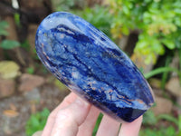 Polished Sodalite Standing Free Forms x 3 From Kunene River, Namibia