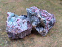 Natural Drusy Salrose Cobaltion Dolomite with Malachite, Chrysocolla, Heterogenite and Duftite specimens x 36 From Congo