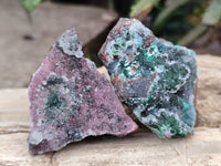 Natural Drusy Salrose Cobaltion Dolomite with Malachite, Chrysocolla, Heterogenite and Duftite specimens x 36 From Congo