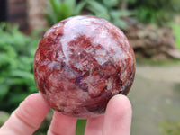 Polished Red Hematoid Quartz Spheres x 4 From Ambatondrazaka, Madagascar